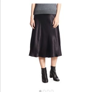 Vince Satin Midi Skirt Size Small